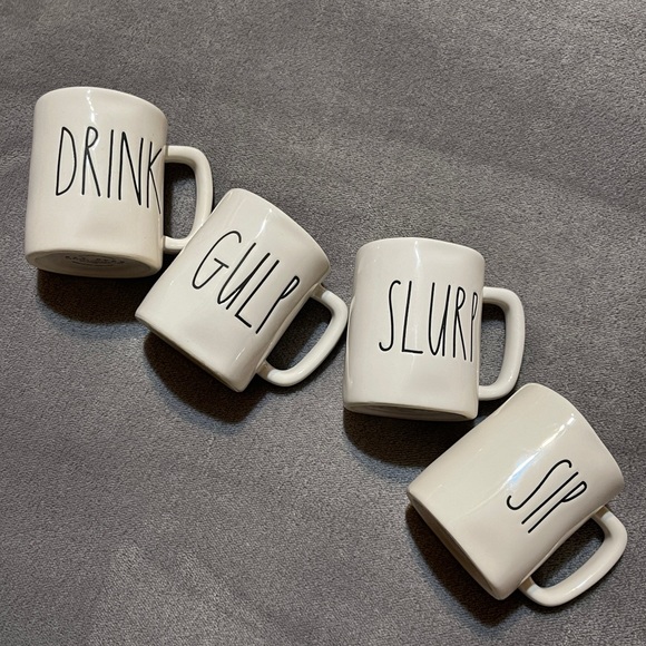 ☕️ MINI RAE DUNN Set of 4 Mini Mugs Coffee Tea NWOT - Picture 3 of 8
